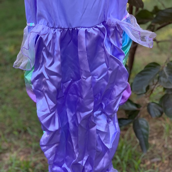 Girls Iridescent Mermaid Halloween Costume Dress - Picture 7 of 8